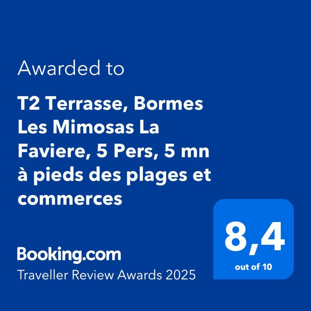 T2 Terrasse, Bormes Les Mimosas La Faviere, 5 Pers, 5 Mn A Pieds Des Plages Et Commerces Buitenkant foto